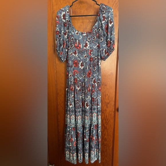 Knox Rose Women's Floral Blouse - Gray and Red - Picture 2 of 6